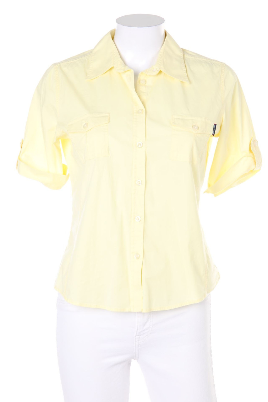 BOGNER JEANS - Kurzarm-Bluse mit aufgesetzten Taschen - D 38