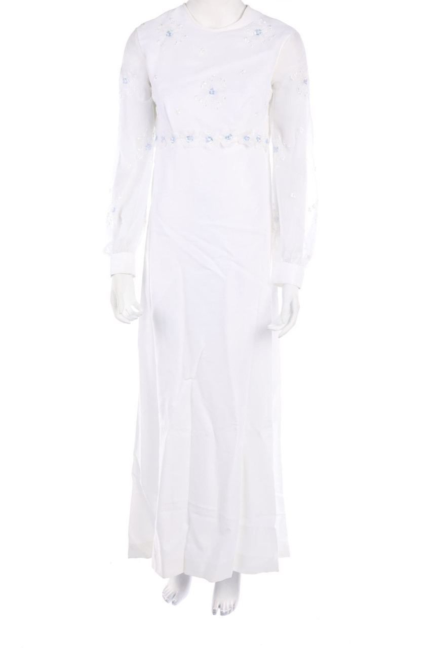 Creation Stolz - Maxi-Abendkleid mit Stickereien - D 40