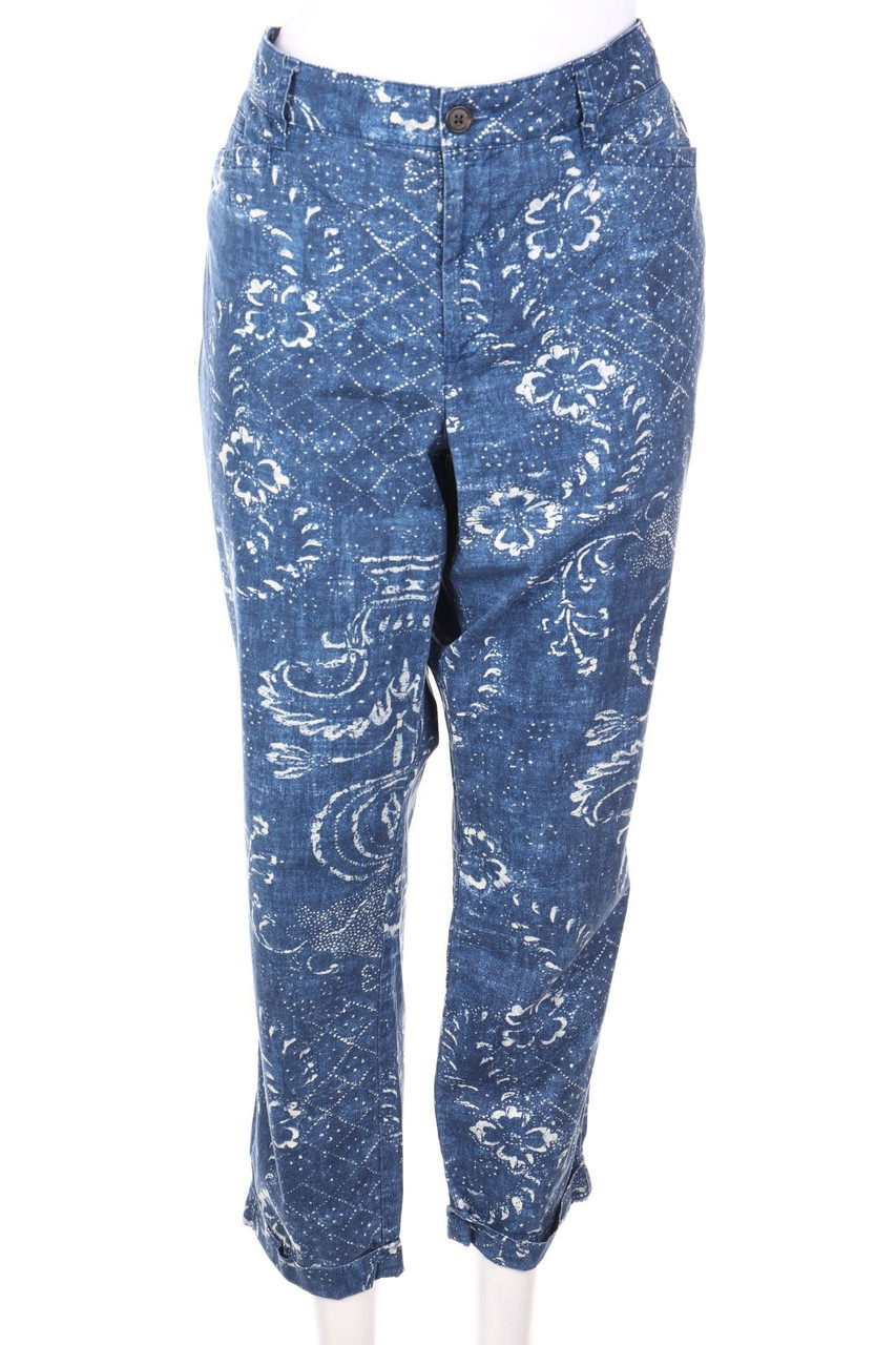 LAUREN JEANS CO. Ralph Lauren - Hose in Denim-Optik mit floralem Muster - D 42