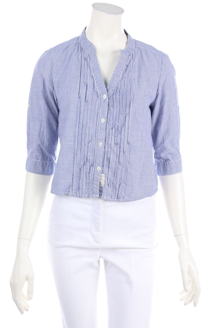 MAISON SCOTCH - Streifen-Bluse mit 3/4-Ärmel - D 36