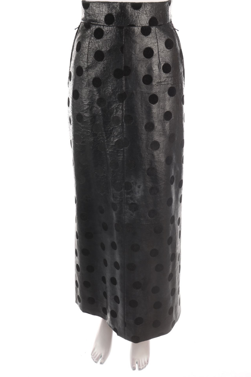 DIOR BOUTIQUE - Vintage-Faux Leather-Maxi-Rock - D 34