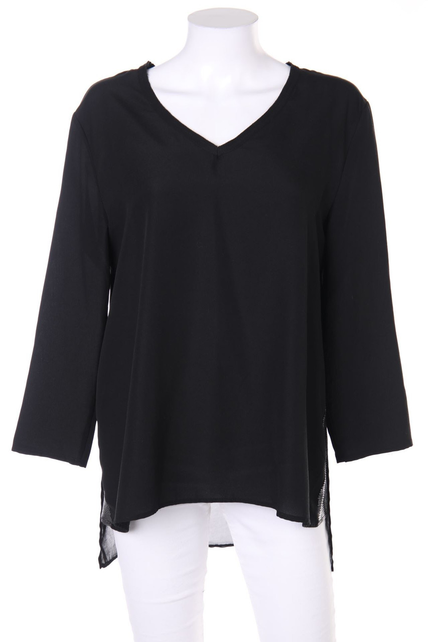 Ohne Label - Bluse im Layer Look mit Chiffon - D 38-40