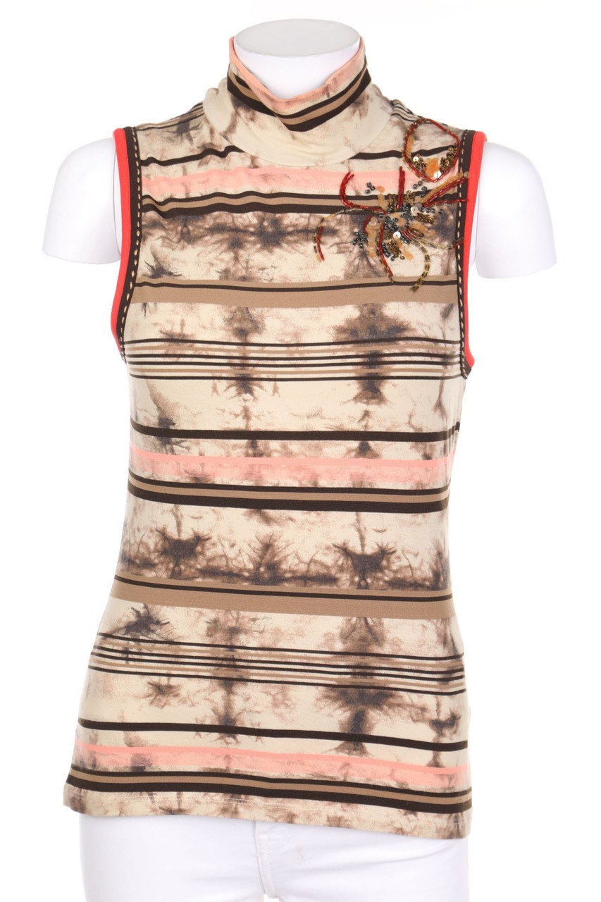 MARC AUREL - Streifen-Top mit Perlen - D 36