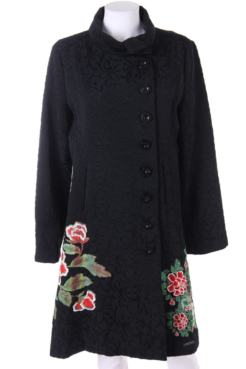 Desigual Mantel mit Stickereien mit Logo-Plakette D 40 secondhand