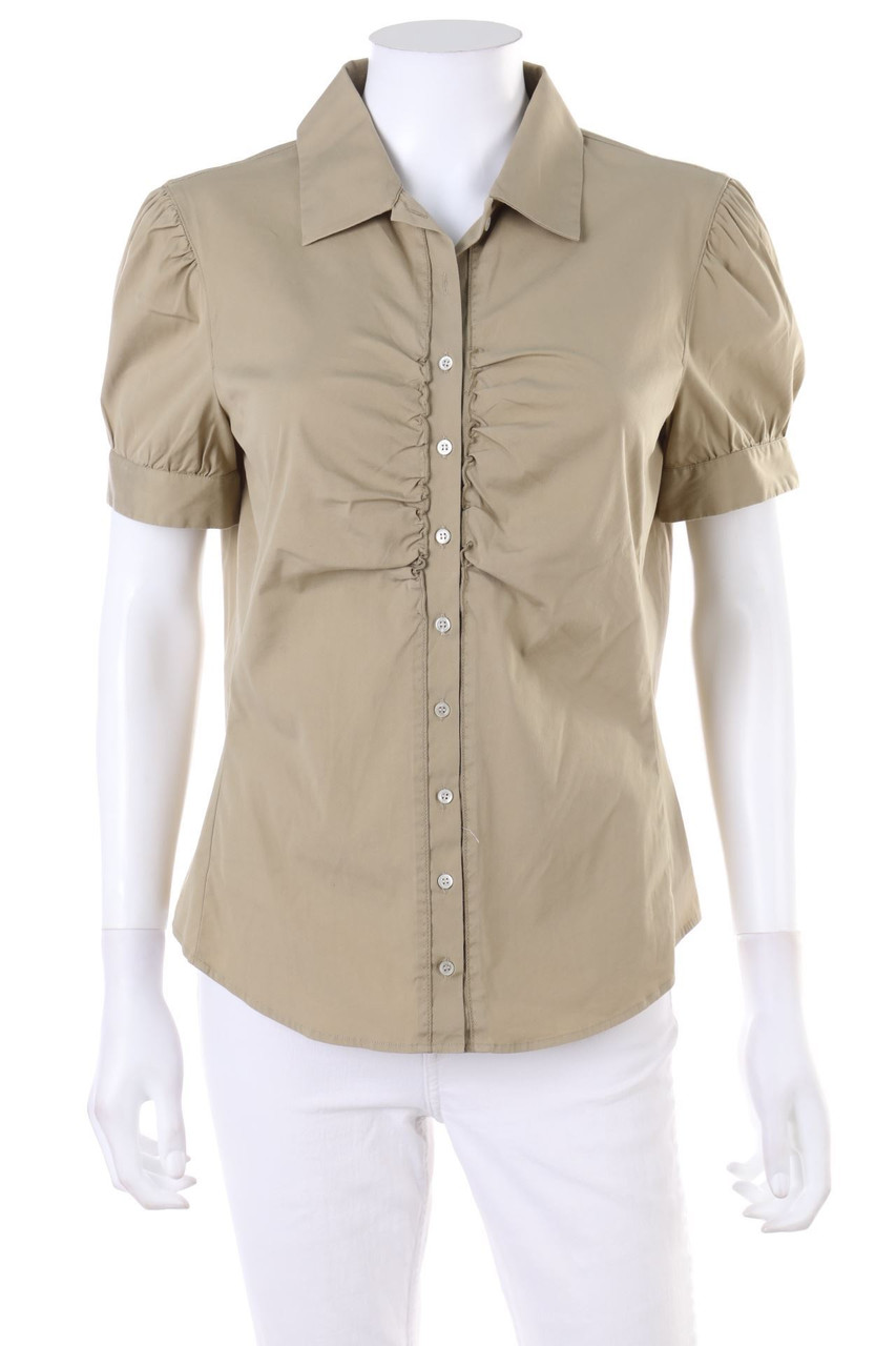 BOSS HUGO BOSS - Kurzarm-Bluse mit Stretch - D 40