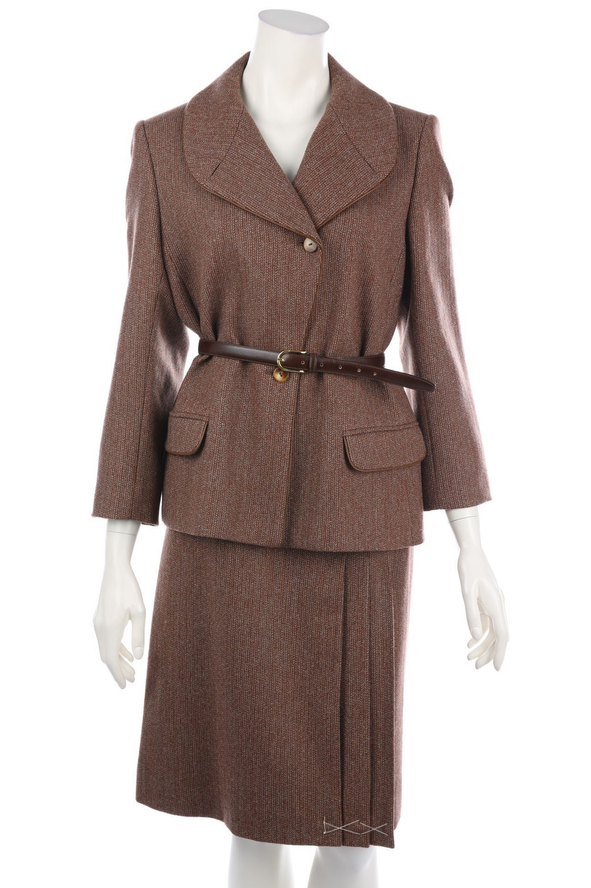 Max Mara - Vintage-Kostüm mit Gürtel - D 38