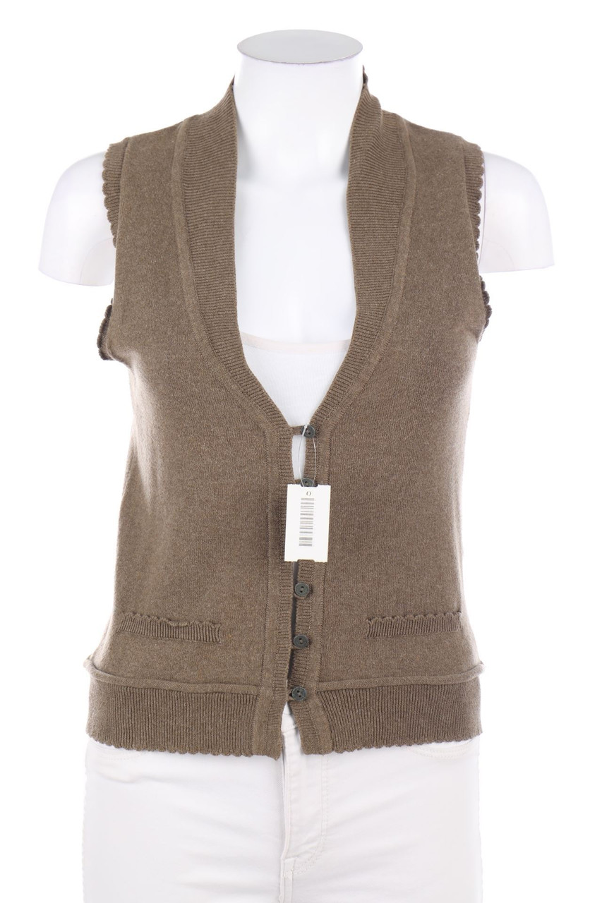 NILE - Strickweste mit Logo-Plakette - S