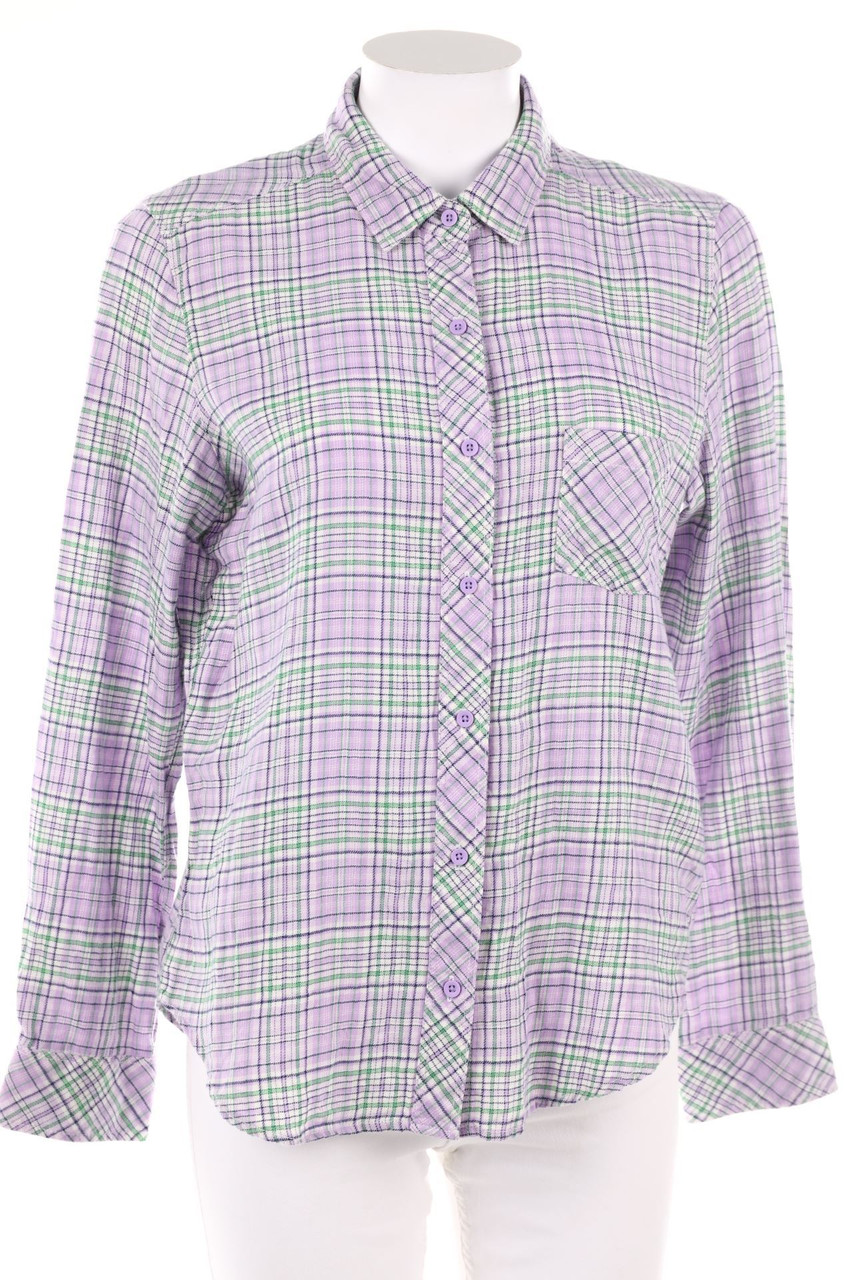 UNIQLO - Hemd-Bluse aus Baumwolle mit Karo-Muster - L