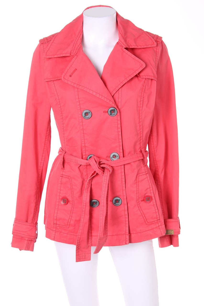 QS by s.Oliver - Zweireiher-Jacke aus Baumwolle mit Gürtel - S