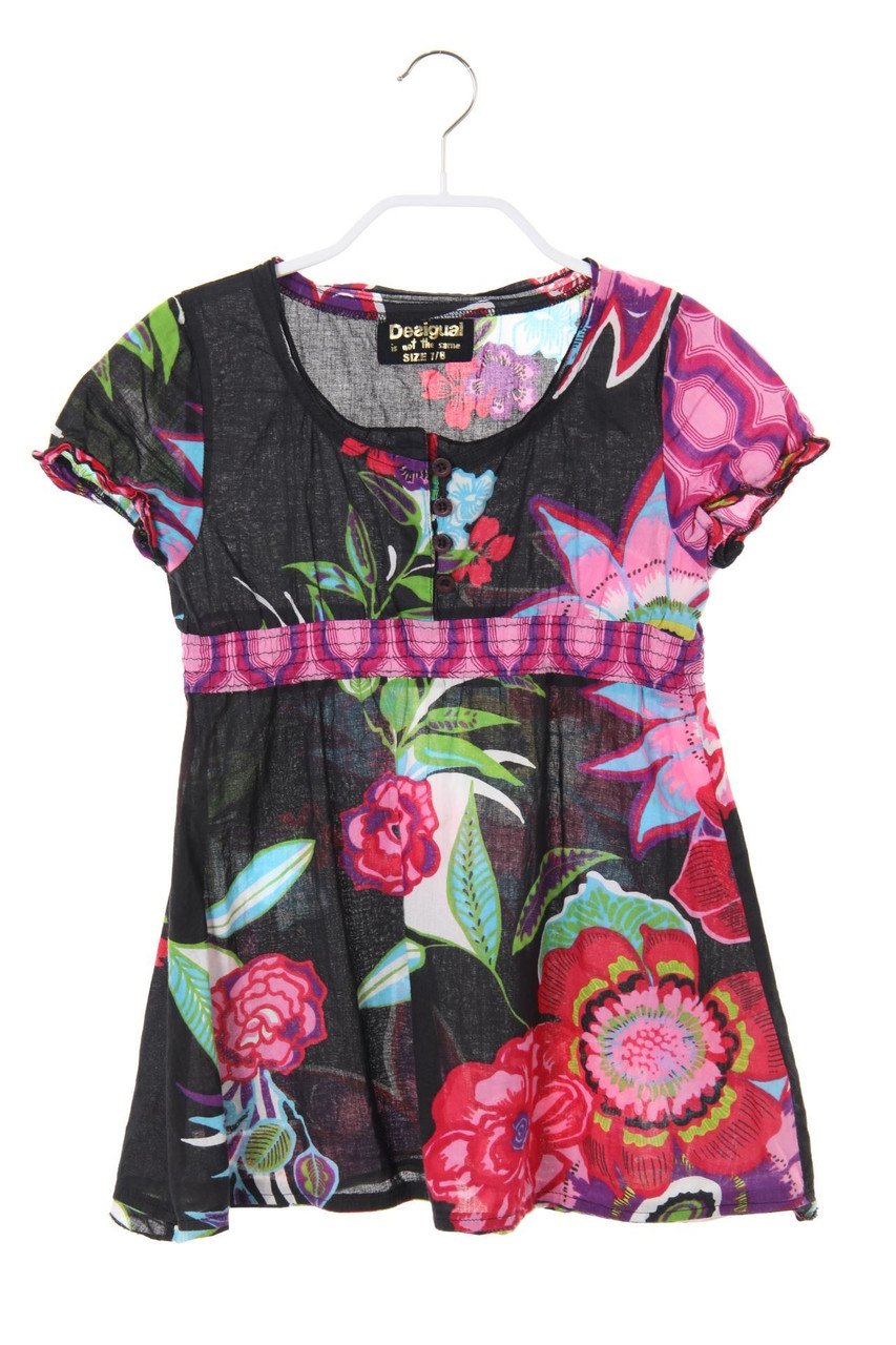Desigual - Baumwoll-Kleid mit floralem Muster - 134