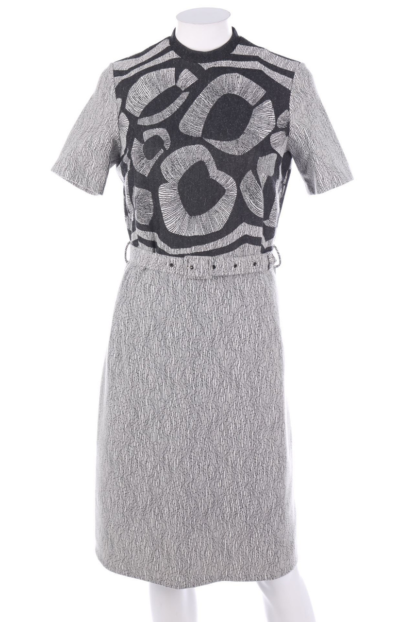 Elvi Couture - Kurzarm-Etui-Kleid mit Gürtel - D 36