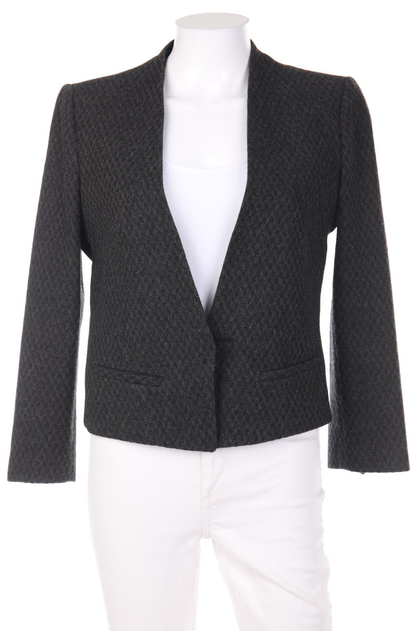 MANGO SUIT - Kurz-Blazer aus Woll-Mix - M