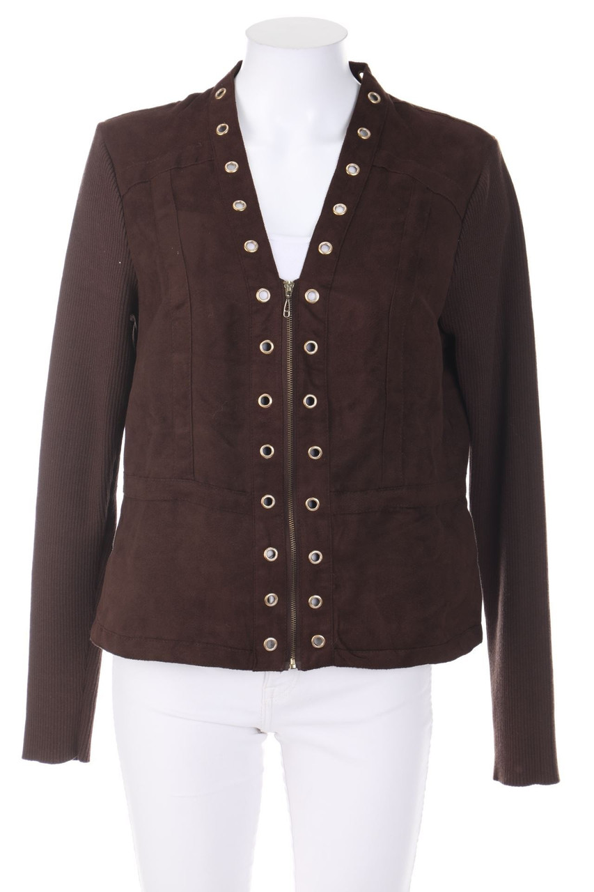 bonprix collection - Faux Leather-Jacke mit Nieten - D 42