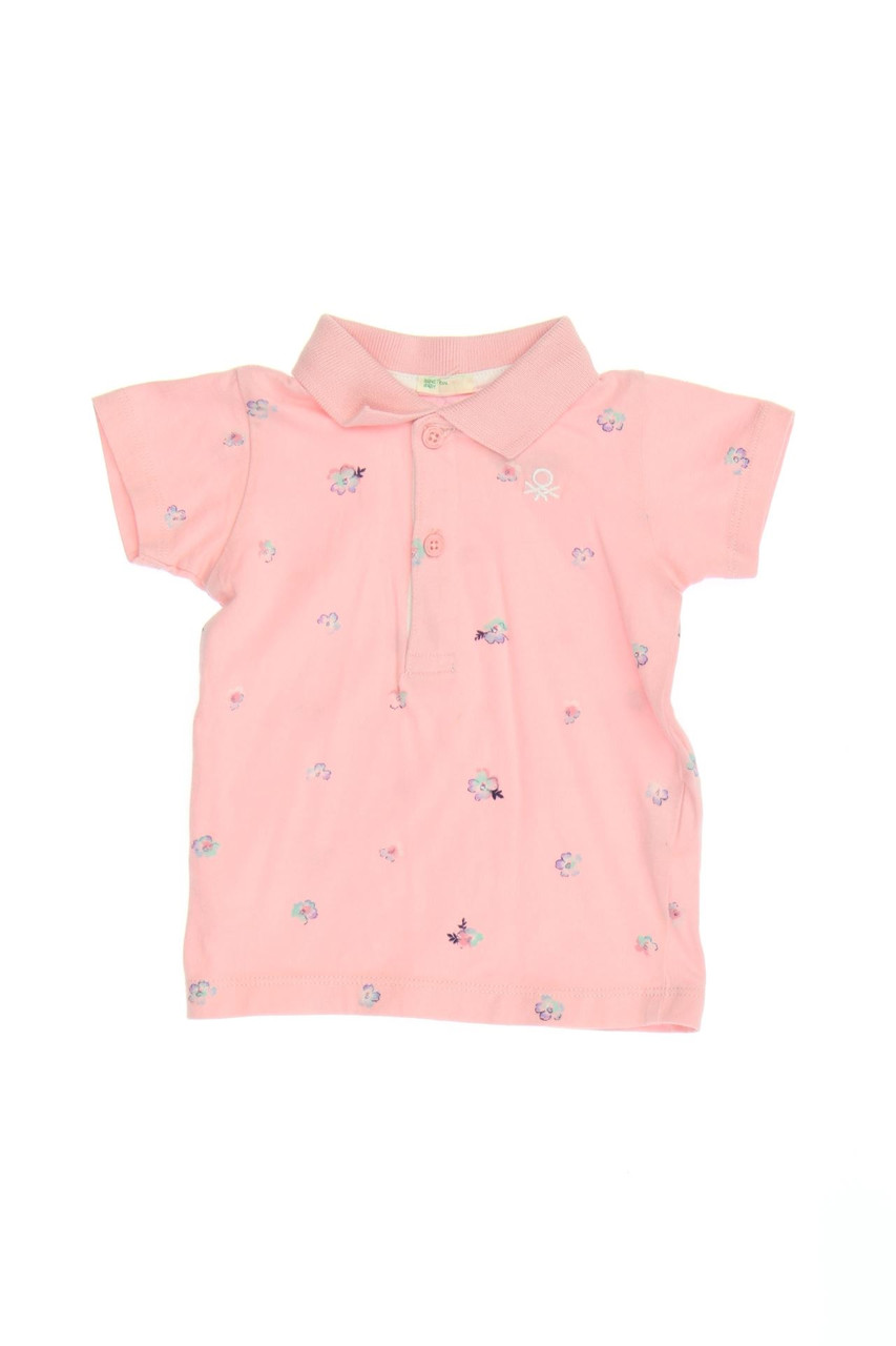 BENETTON BABY - Poloshirt mit floralem Muster - 68