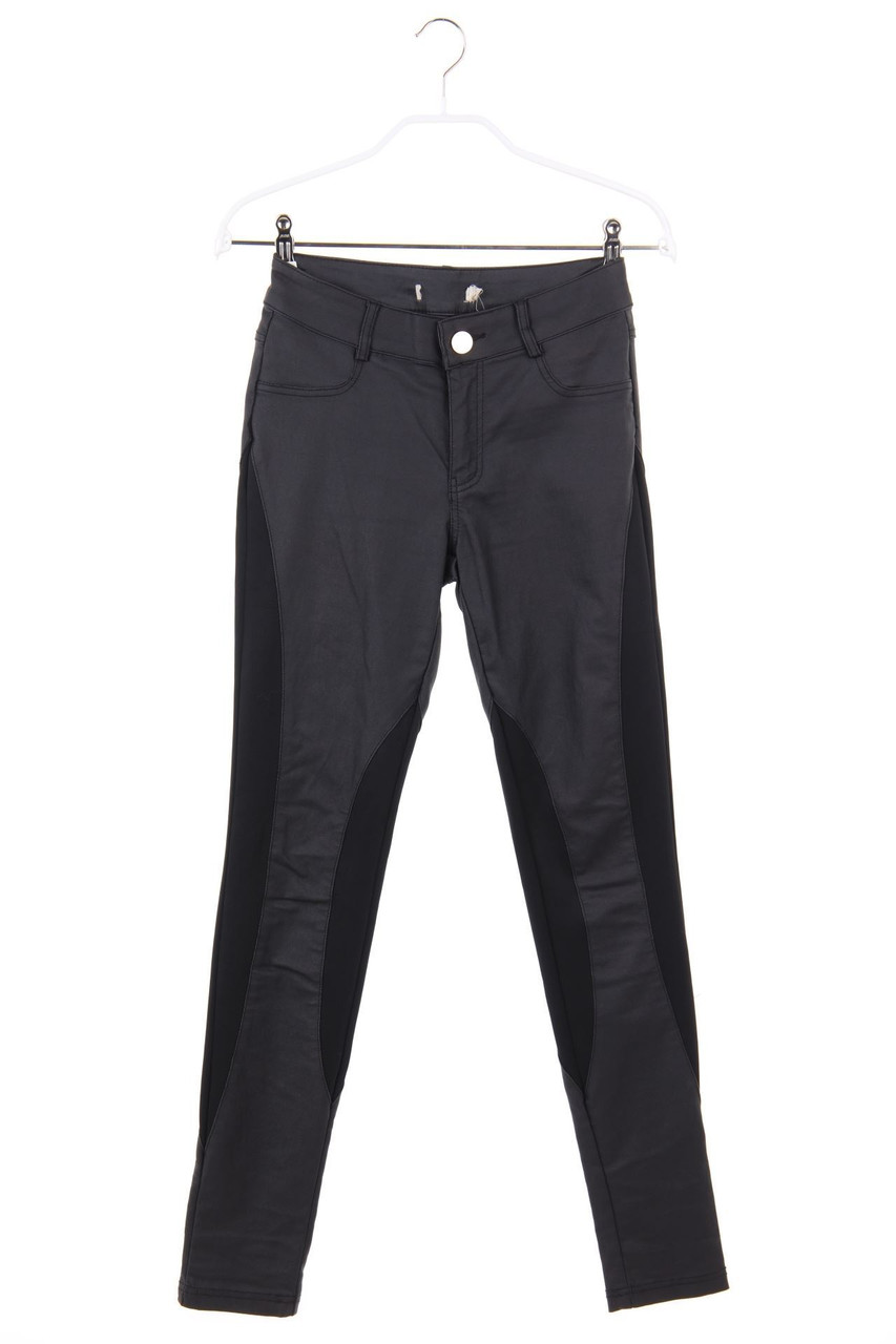 Ohne Label - Coated-Skinny-Hose mit Stretch - D 32