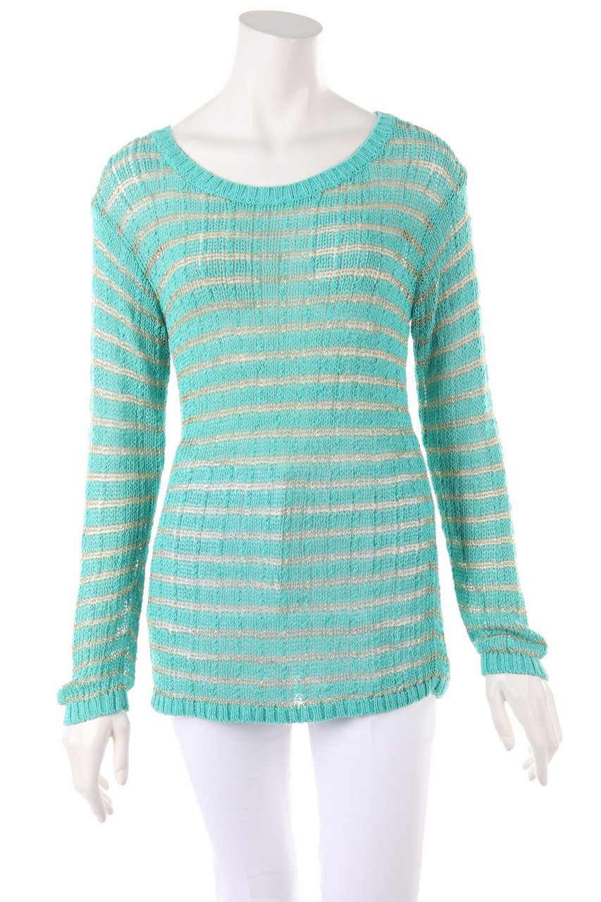 BANANA REPUBLIC - Strick-Pullover aus Baumwoll-Mix mit Streifen - S