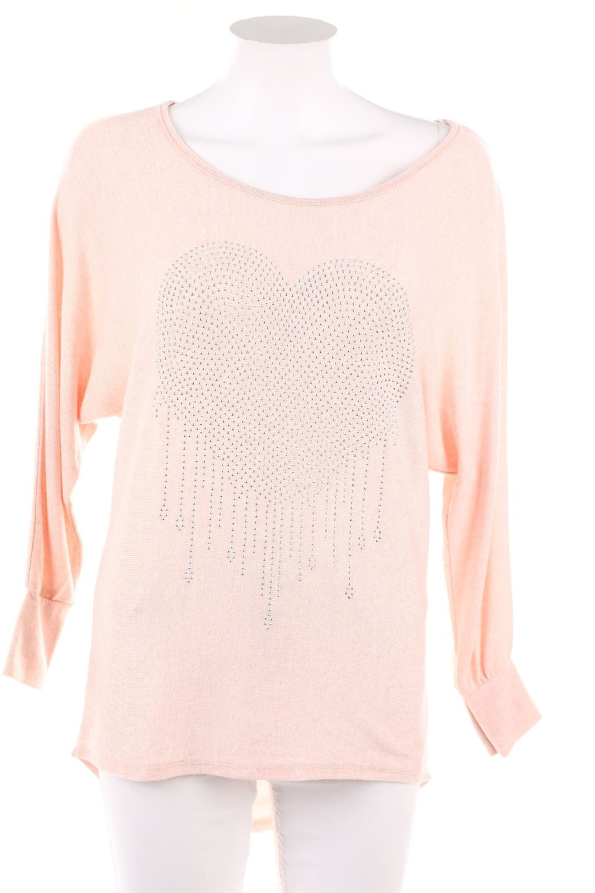 Ohne Label - Batwing-Shirt mit Nieten - D 40-42