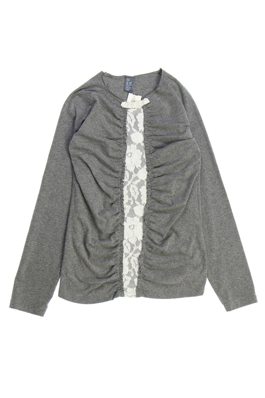 ZARA - T-Shirt mit Spitzen-Einsatz - 140