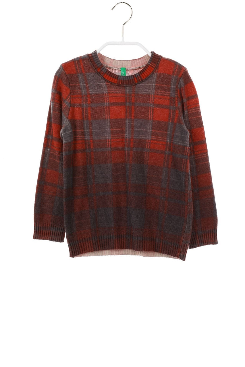 UNITED COLORS OF BENETTON - Woll-Pullover mit Karo-Muster - 98