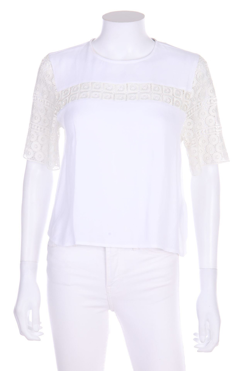 H&M - Bluse aus Viskose mit Spitzen-Einsatz - D 38