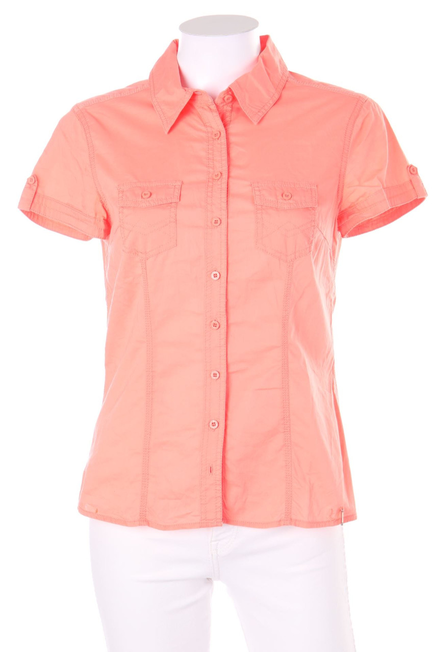 Street One - Hemd-Bluse mit kurzem Ärmel mit aufgesetzten Taschen - D 34