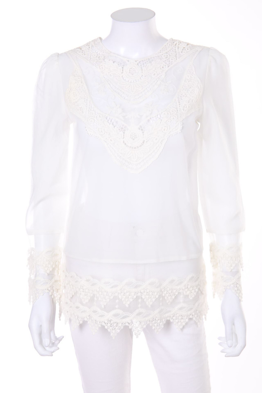 Aniston - Boho-Bluse mit Spitze - D 34