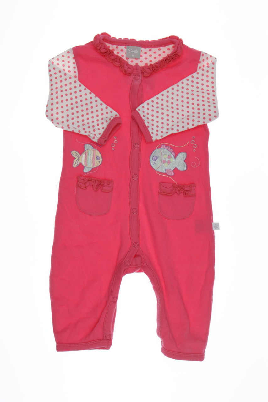 smile - Body aus Baumwolle mit Stickereien - 68