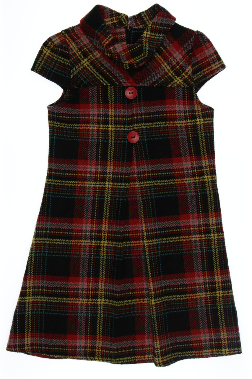 Harika Cocuk - Kurzarm-Kleid mit Karo-Muster - 134