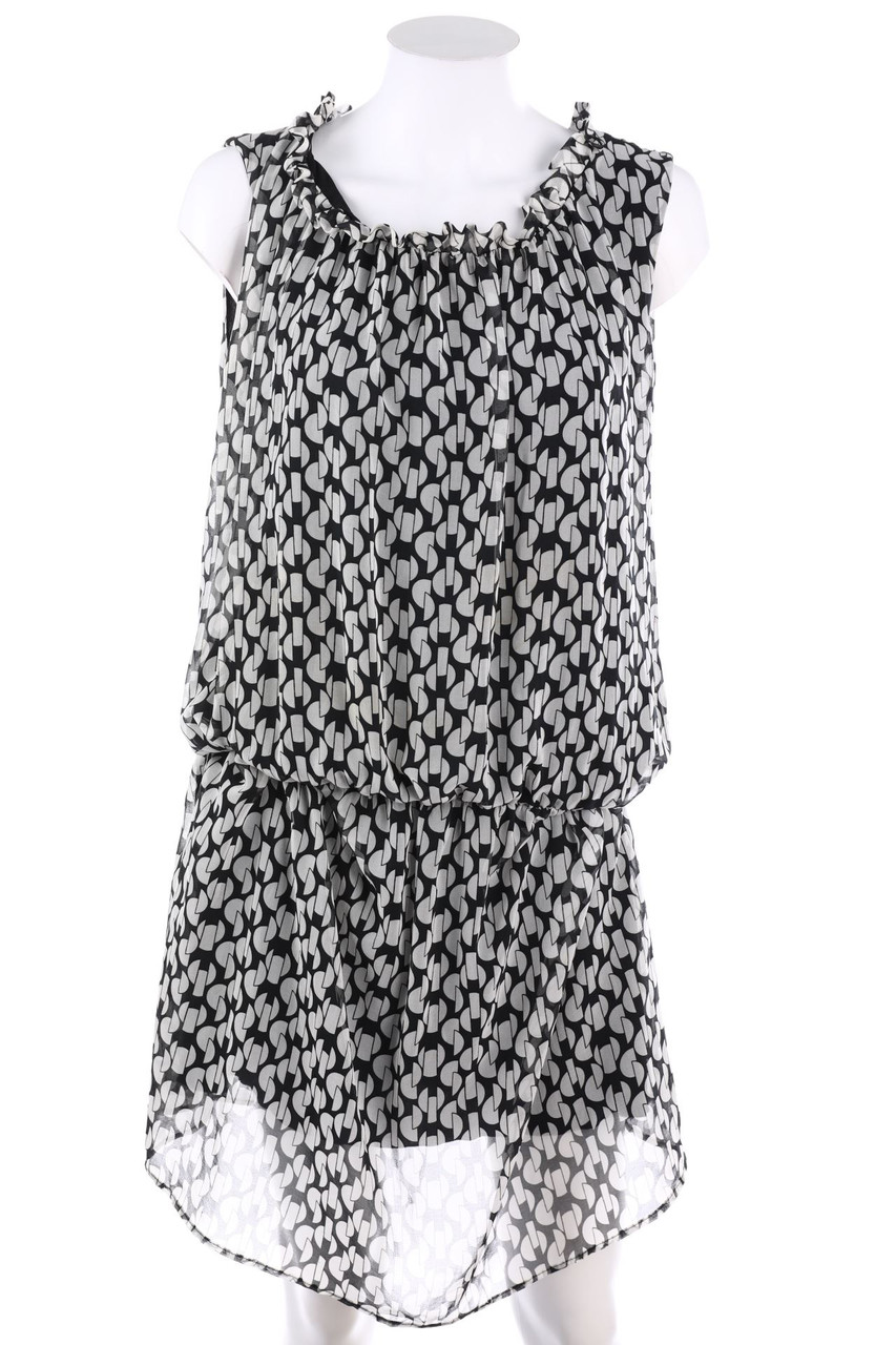 AMY VERMONT - Muster-Kleid mit Rüschen - D 44