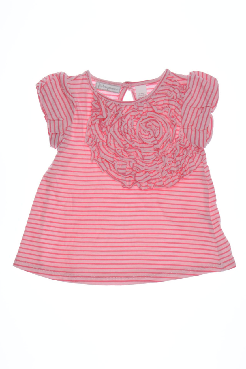 first impressions - T-Shirt aus Baumwolle mit Rüschen - 80