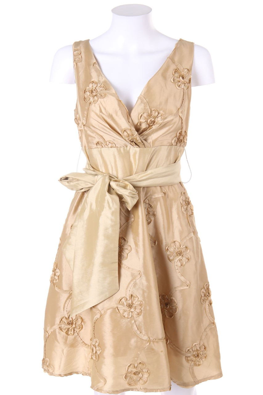 Ohne Label - Kleid mit Applikationen mit tiefem Ausschnitt - S