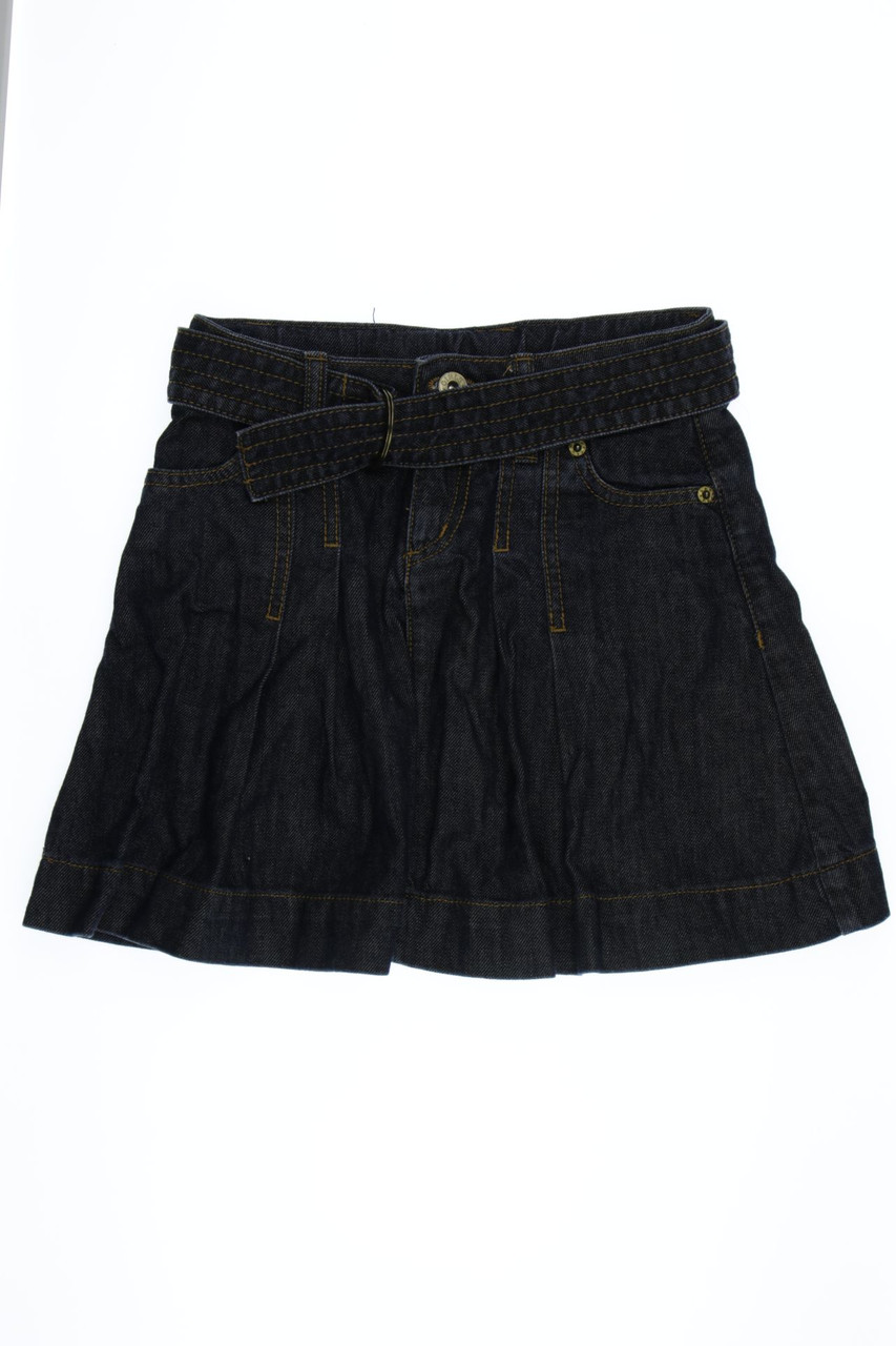 ZARA - Denim-Falten-Rock mit Gürtel - 116