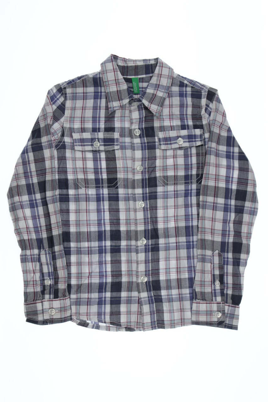 UNITED COLORS OF BENETTON - Hemd aus Baumwolle mit aufgesetzten Taschen - 116