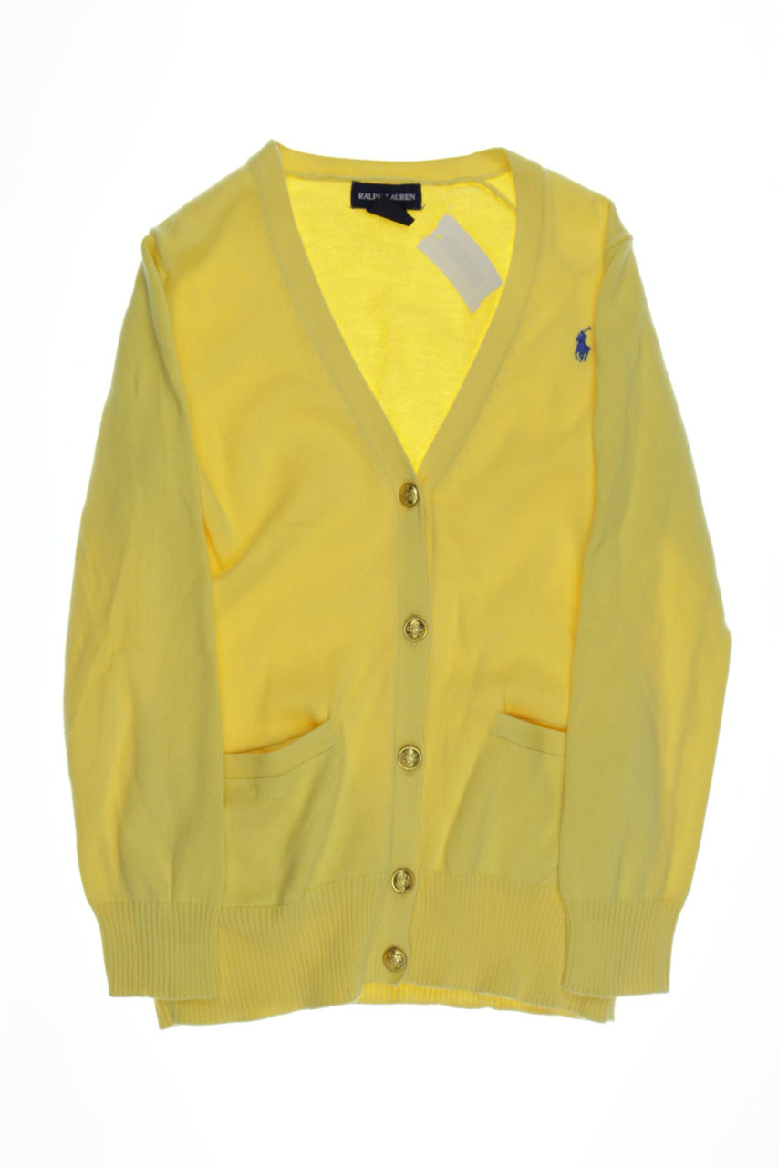 RALPH LAUREN - Baumwoll-Strickjacke mit Logo-Stickerei - 128
