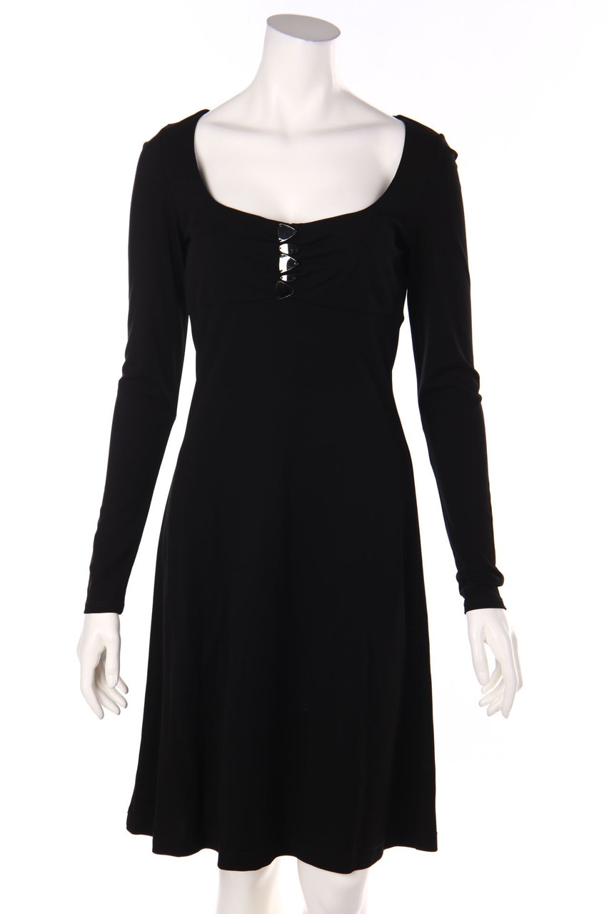 Max Mara - Strickkleid aus Viskose-Mix mit Schmuckstein-Applikation - D 42