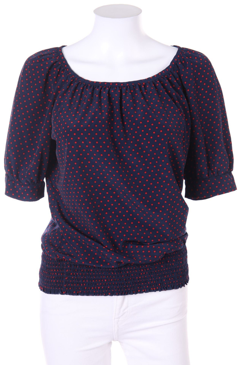 ESPRIT de corp - Kurzarm-Bluse mit Polka Dots - S