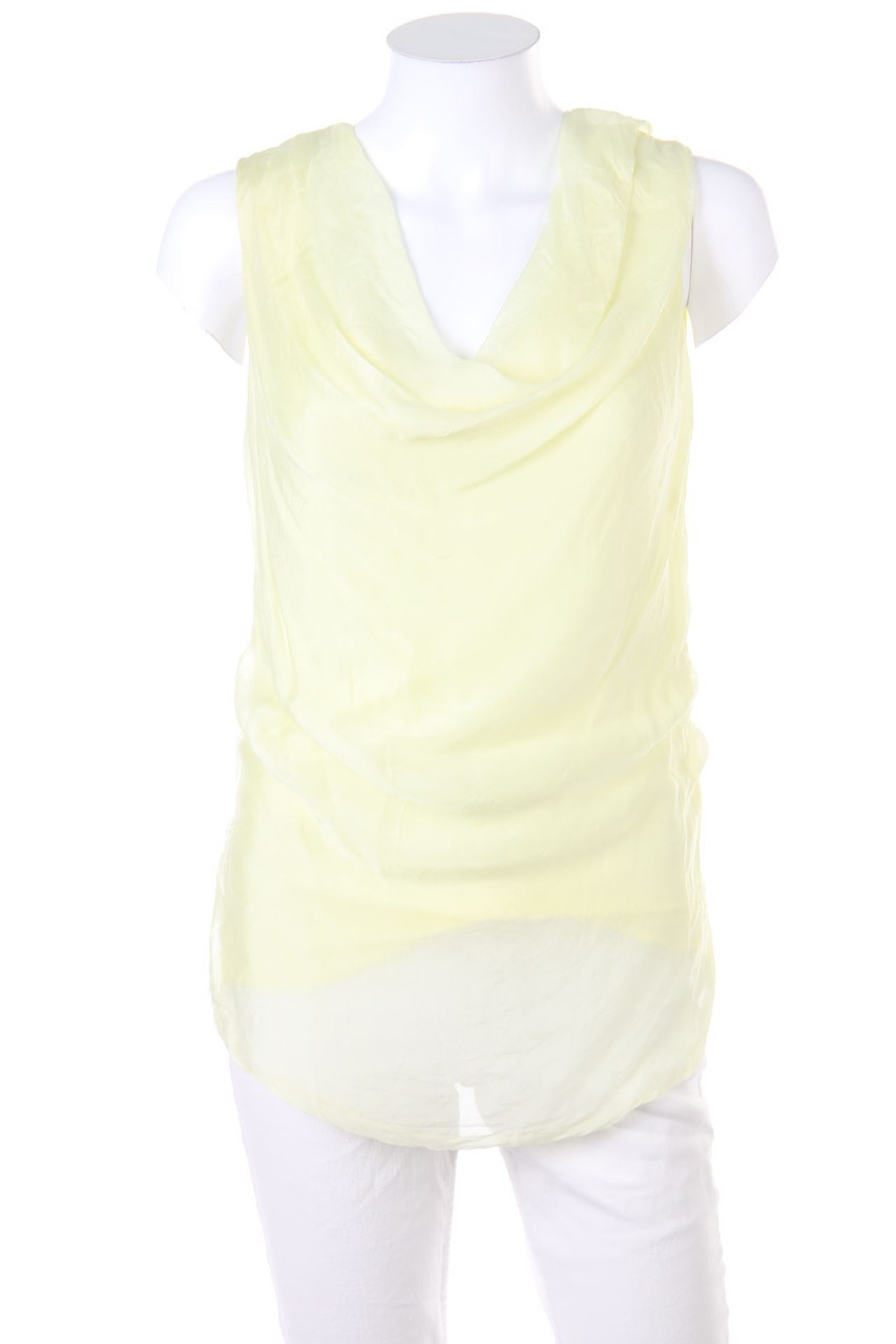 Ohne Label - Top mit Wasserfall-Ausschnitt mit Seide - S