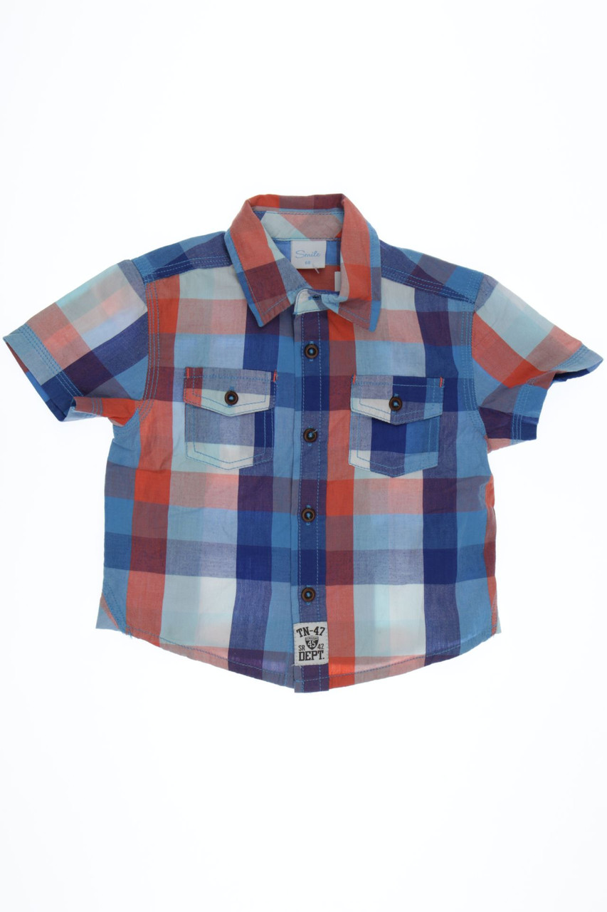 smile - Karo-Hemd mit aufgesetzten Taschen - 68