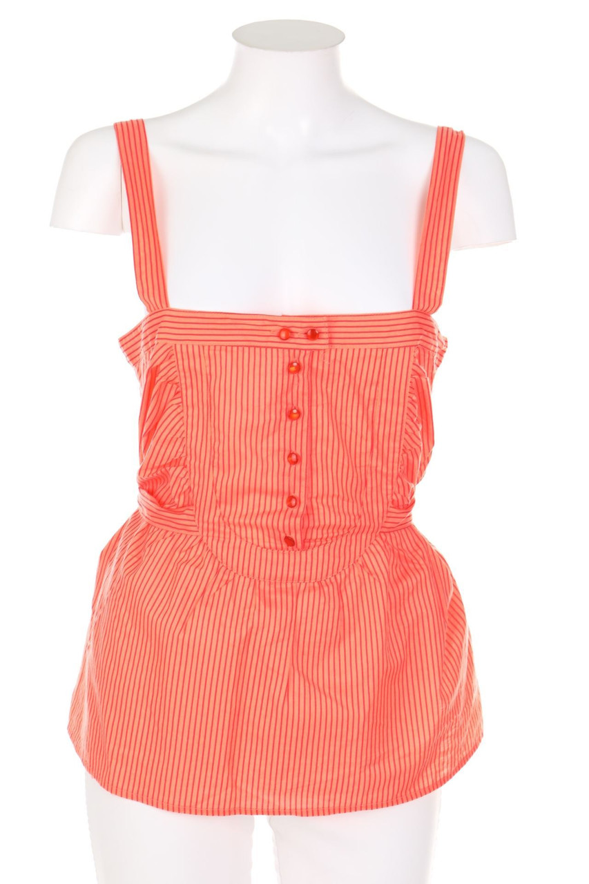 TOPSHOP - Baumwoll-Streifen-Top - D 38