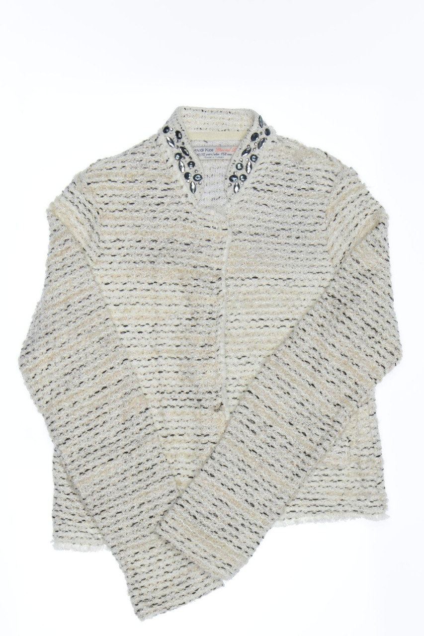 MANGO MNG CASUAL - Strick-Jacke mit Schmuckstein-Applikation - 152