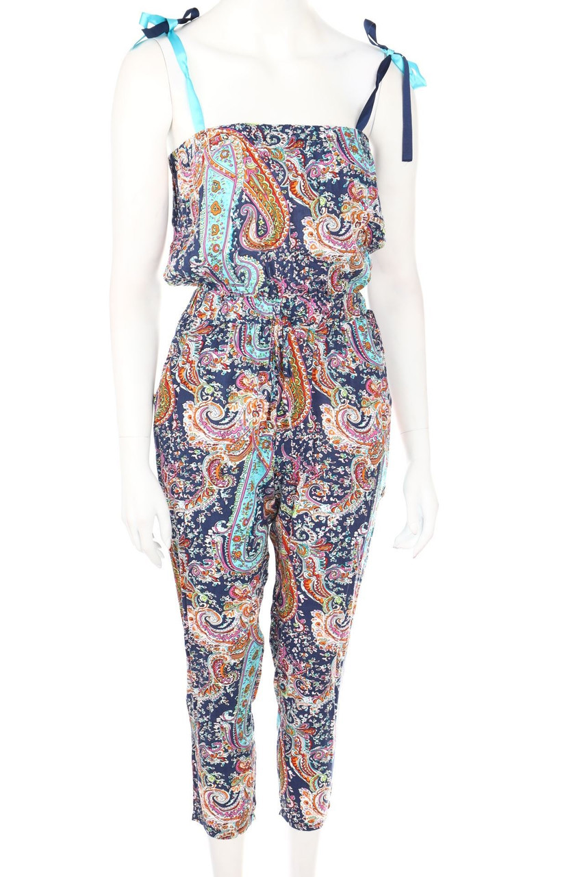 beldadd - Baumwoll-Jumpsuit mit Paisley-Print - S