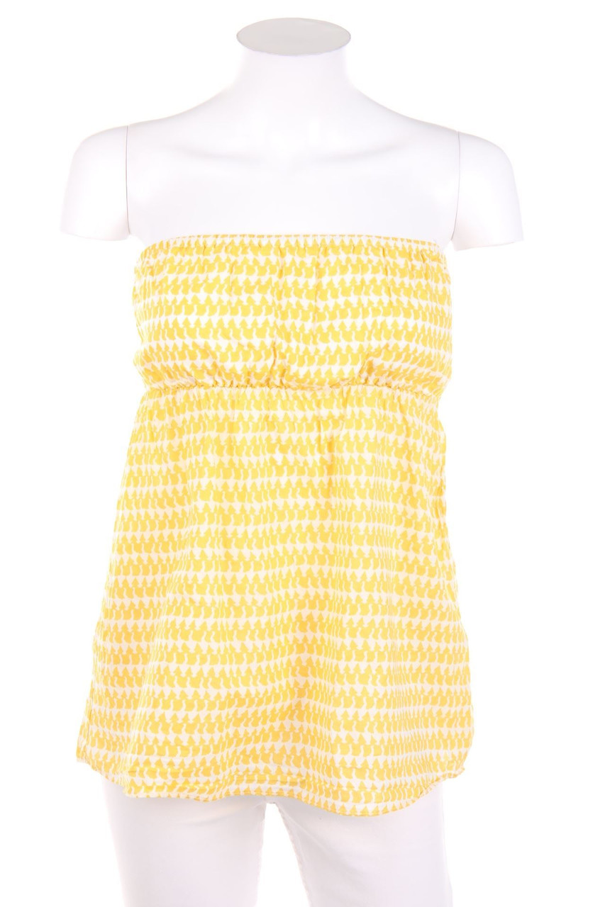 NAF NAF - Print-Bustier-Top mit Raffungen - D 36