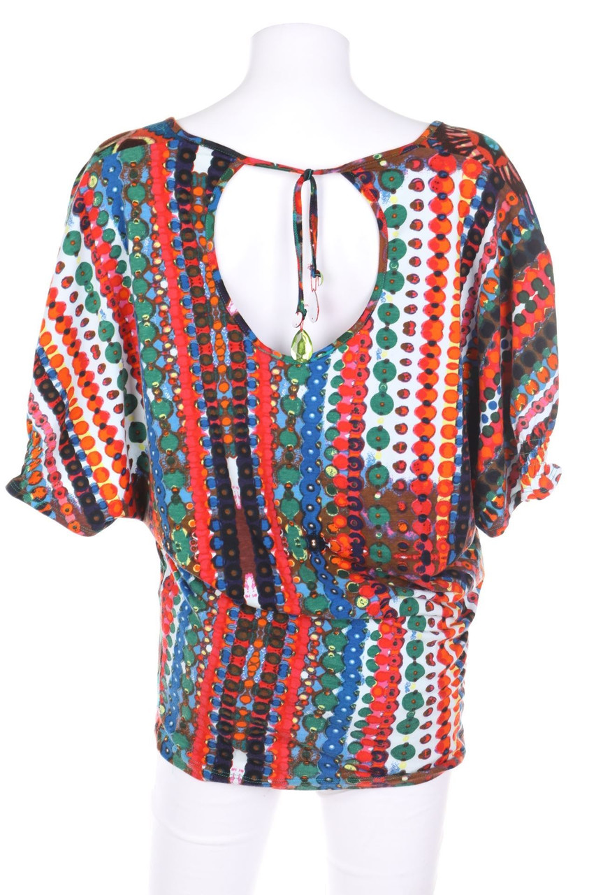 Desigual - Kurzarm-Shirt mit Batwing-Ärmeln - S