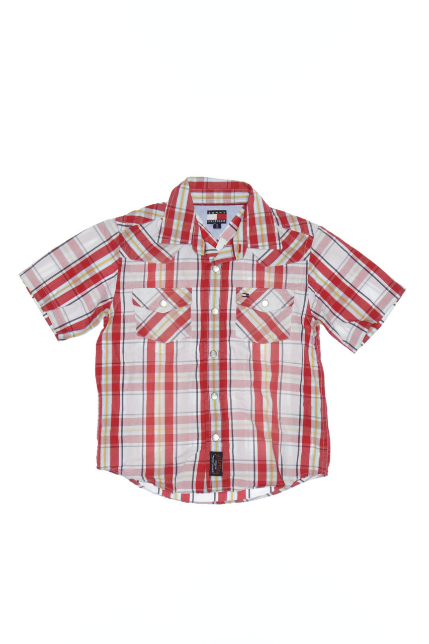 TOMMY HILFIGER - Karo-Hemd mit aufgesetzten Taschen mit Logo-Stickerei - 110