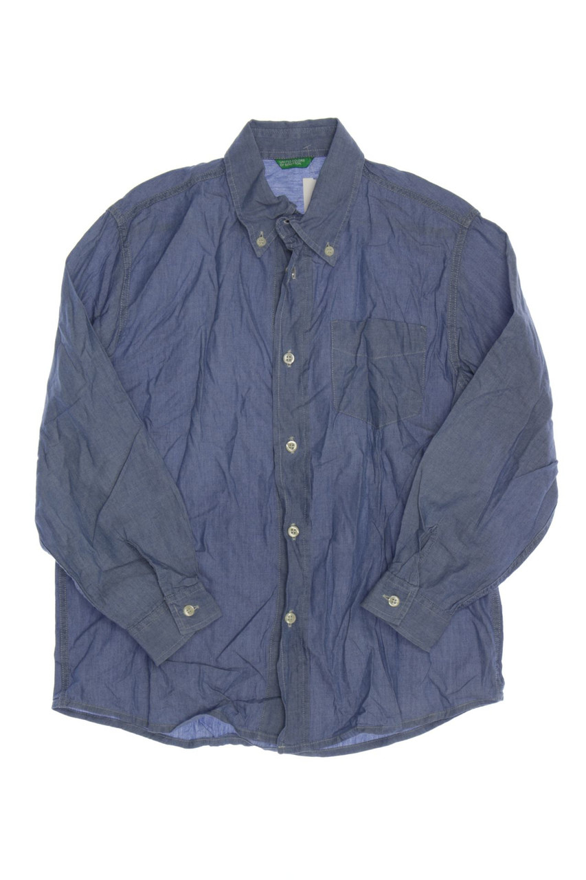 UNITED COLORS OF BENETTON - Hemd in Denim-Optik - 128