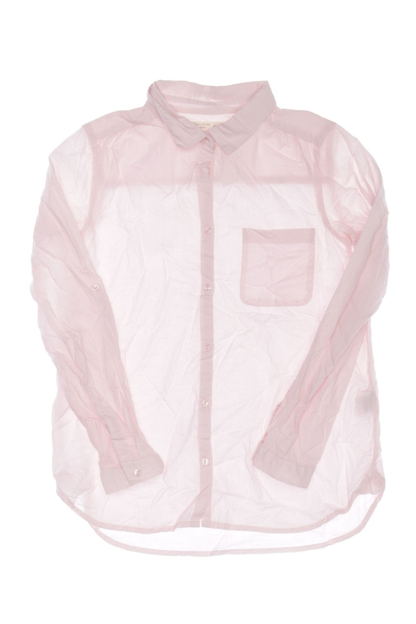 Zara Girls - Bluse aus Baumwolle mit Krempel-Ärmeln - 152
