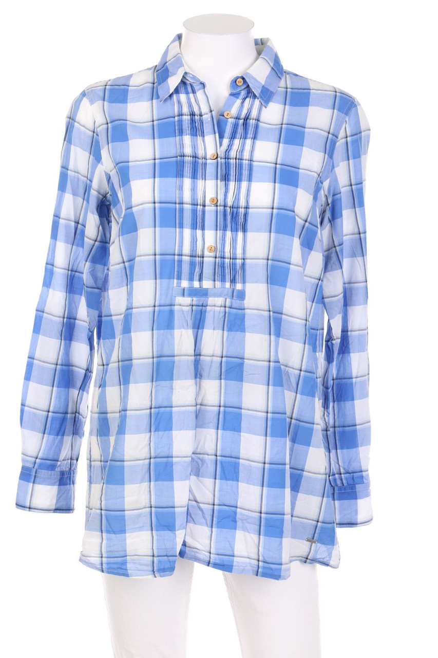 WE FASHION - Karo-Bluse mit aufgesetzten Taschen - 48
