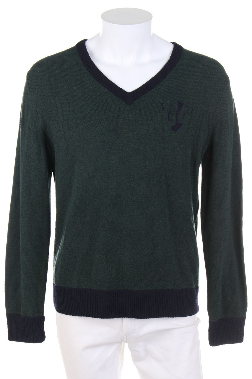 strellson - Two Tone-Strick-Pullover mit Wolle mit Stickereien - L