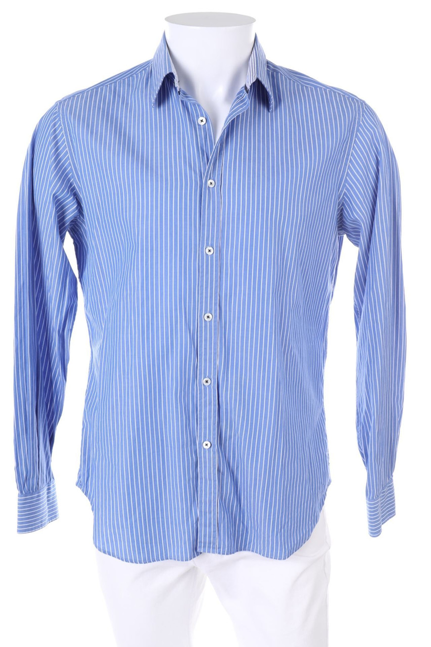 ZARA MAN - gestreiftes Hemd aus Baumwolle - 40