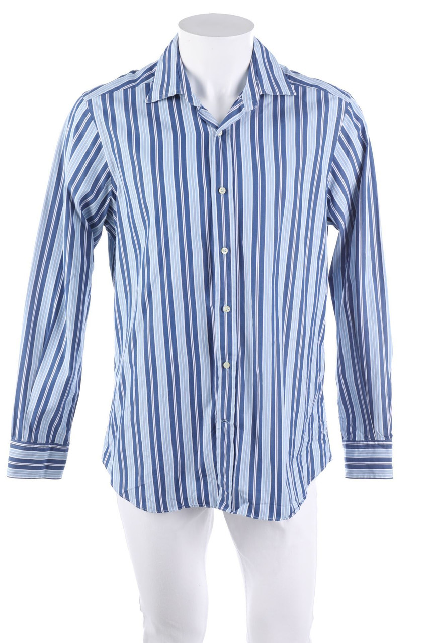 Massimo Dutti - gestreiftes Hemd mit Logo-Stickerei - L